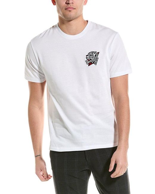 The Kooples White Embroidered T-shirt for men