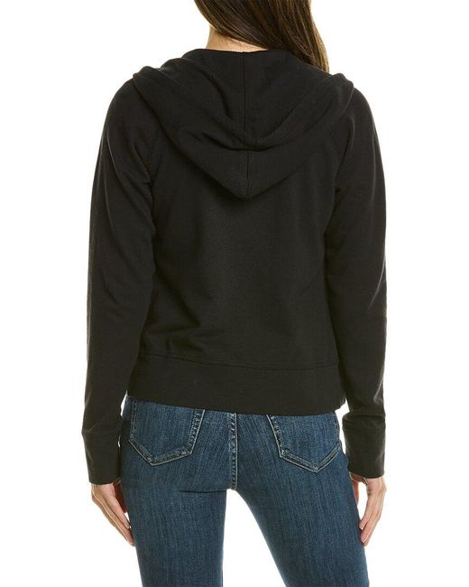 James Perse Black French Terry Zip Hoodie