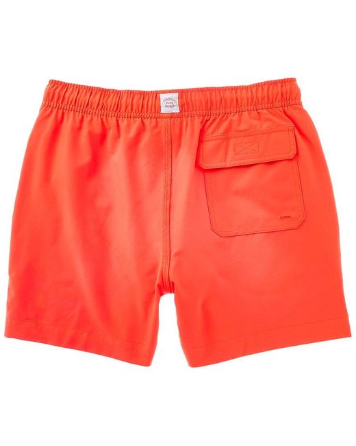 Brooks Brothers Red Solid Swim Trunk for men