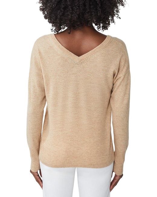 J.McLaughlin White Glynn Cashmere Sweater