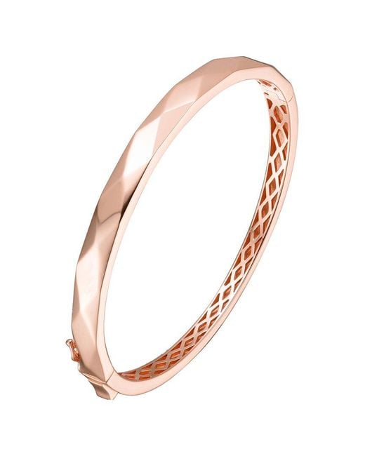 Genevive Jewelry White Two-Tone Bangle Bracelet