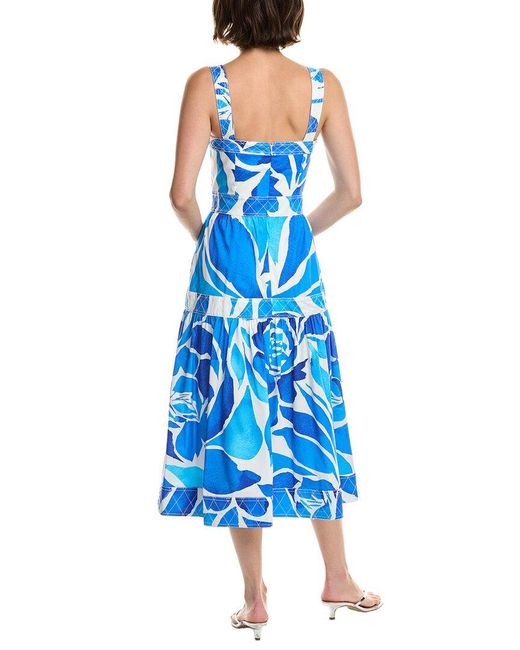 MILLY Blue Annette Dream Poplin Dress