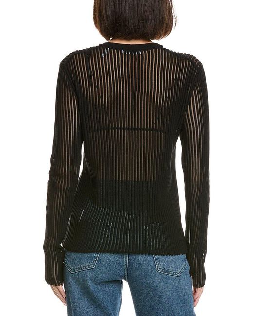 Helmut Lang Black Shirt Stripe Top
