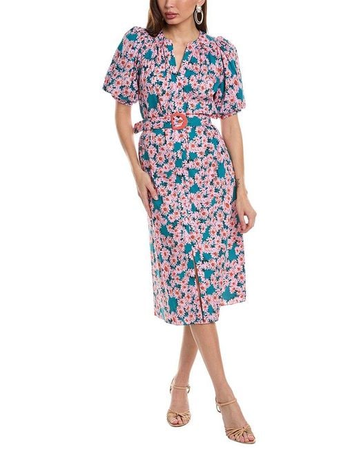 Diane von Furstenberg Blue Laena Shift Dress