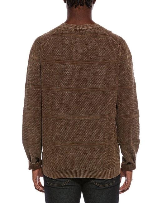 Tommy Bahama Brown Saltwater Textured Abaco Split Crewneck Sweater for men