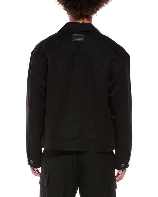 Helmut Lang Black Wool-Blend Utility Jacket for men