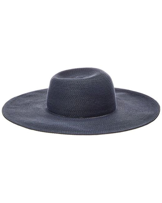 Bruno Magli Blue Packable Floppy Brim Sun Hat