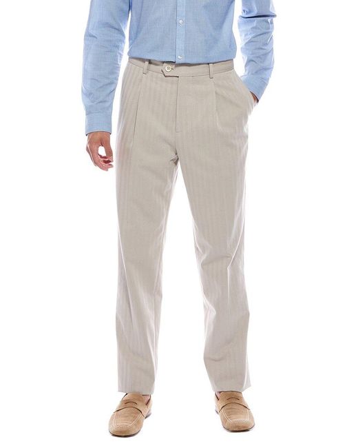 Brunello Cucinelli Multicolor Leisure Fit Pleated Silk-Blend Pant for men