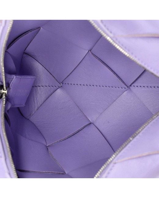 Bottega Veneta Purple Cassette Camera Crossbody Bag Maxi Intrecciato Leather Small (authentic Pre-loved)
