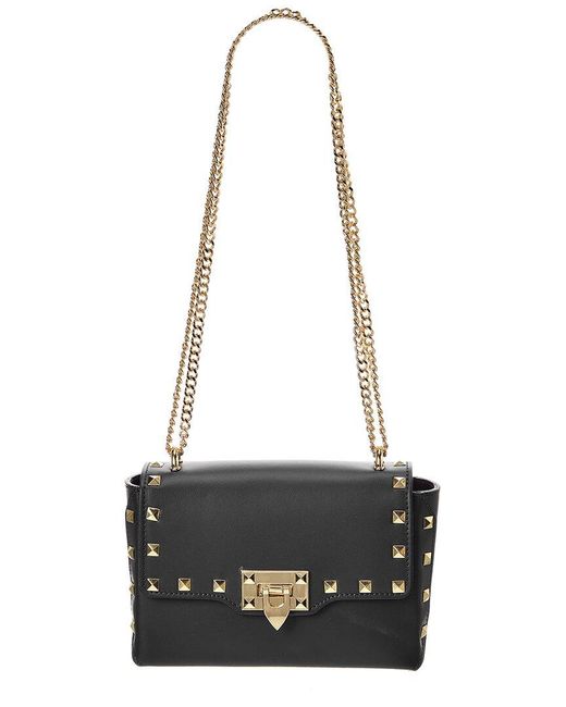 Isabella Rossetti Gray Juliette Studded Leather Shoulder Bag