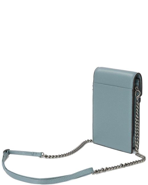 Tiffany & Fred Paris Blue Dragon Crystal Leather Crossbody