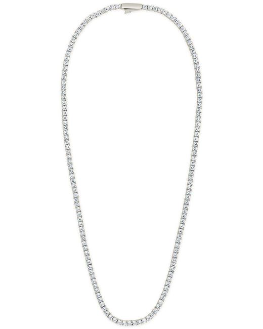 Sterling Forever Multicolor Cz Cecil Tennis Necklace