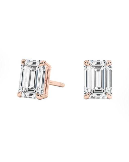Lab Grown Diamonds Metallic 14k Rose Gold 2.00 Ct. Tw. Lab-grown Diamond Studs