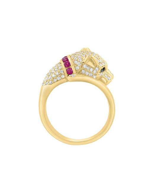 Effy Fine Jewelry Metallic 14K 0.97 Ct. Tw. Diamond & Ruby Ring