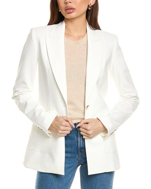 Toccin White Rory Single-Button Blazer