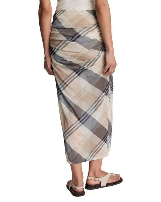 Kenneth Cole Natural Pull On Mesh Midi Skirt