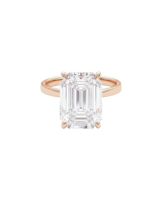 Lab Grown Diamonds White 14K Rose 8.20 Ct. Tw. Lab-Grown Diamond Ring