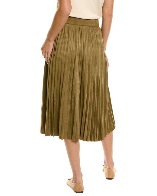 Tahari Green Pull-on A-line Skirt