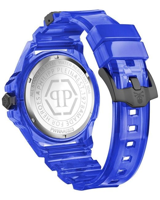 Philipp Plein Blue The $kull Synthetic Watch for men