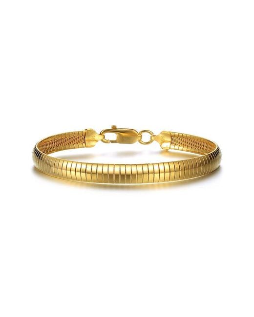 Genevive Jewelry Metallic 14k Over Silver Bracelet
