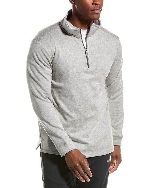 Magaschoni Gray 1/4-zip Pullover for men