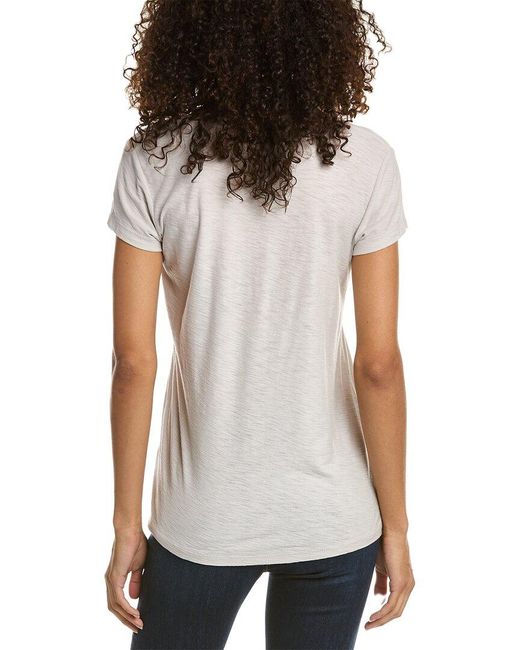 James Perse White Solid T-shirt