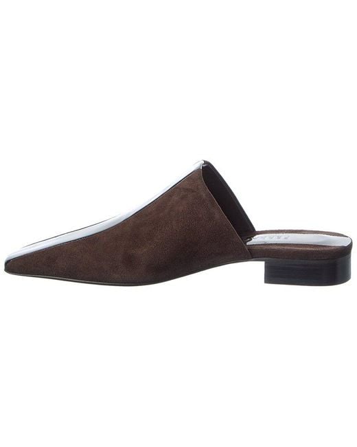 Ferragamo Brown Suede & Patent Mule