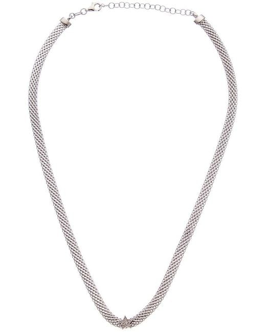 Meshmerise Metallic 18K Rose Vermeil 0.1 Ct. Tw. Diamond Mesh Choker Necklace
