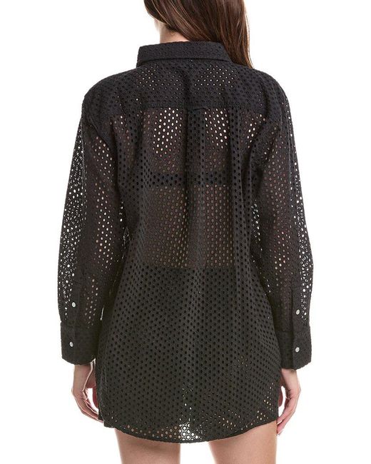 Solid & Striped Black The Bronte Button Down Top