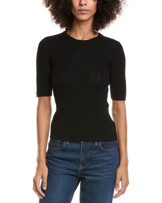 Rag & Bone Black Tina Wool Sweater Top
