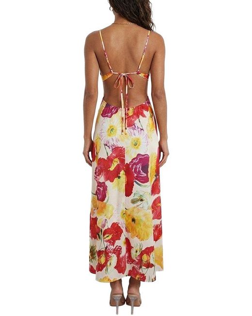 Nia Red Midi Dress