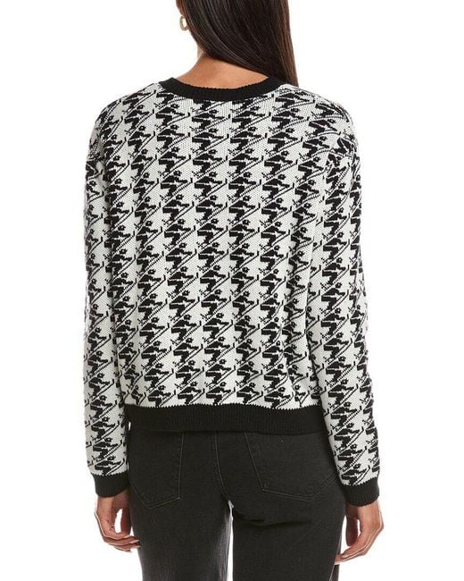 Minnie Rose Black Skier Cashmere-Blend Sweater