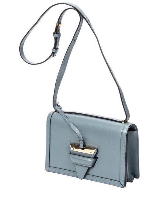Loewe Metallic Blue Calfskin Leather Medium Barcelona (authentic Pre-loved)