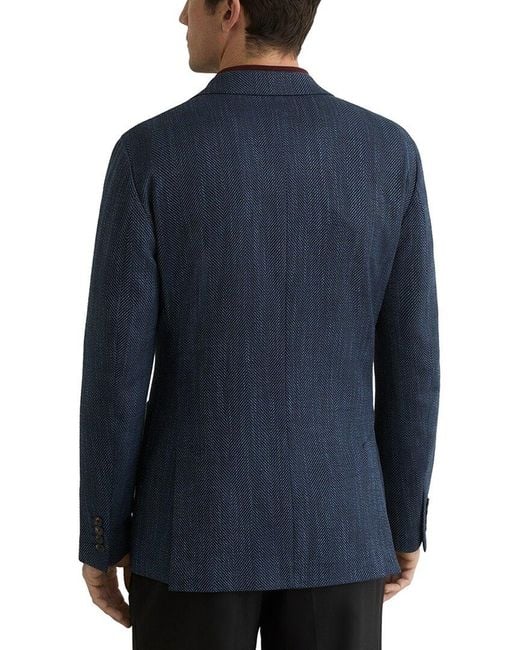 Reiss Blue Manci Notch Herring Formal Jacket for men
