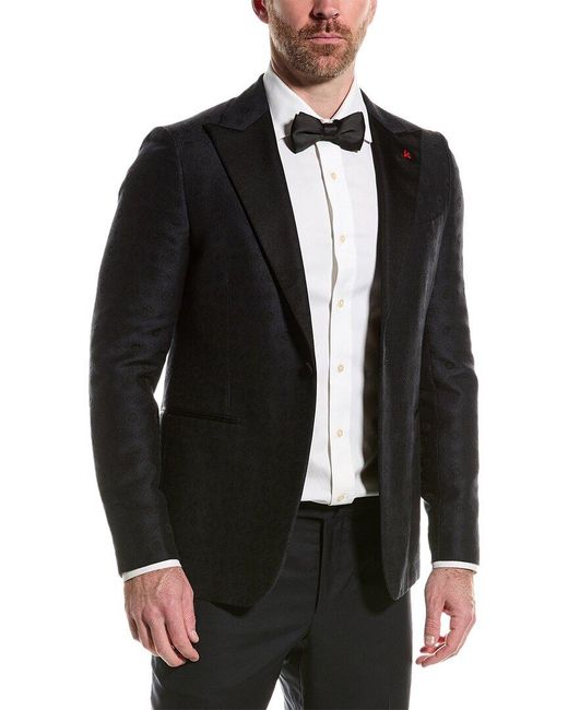Isaia Black Wool & Silk-blend Suit Jacket for men