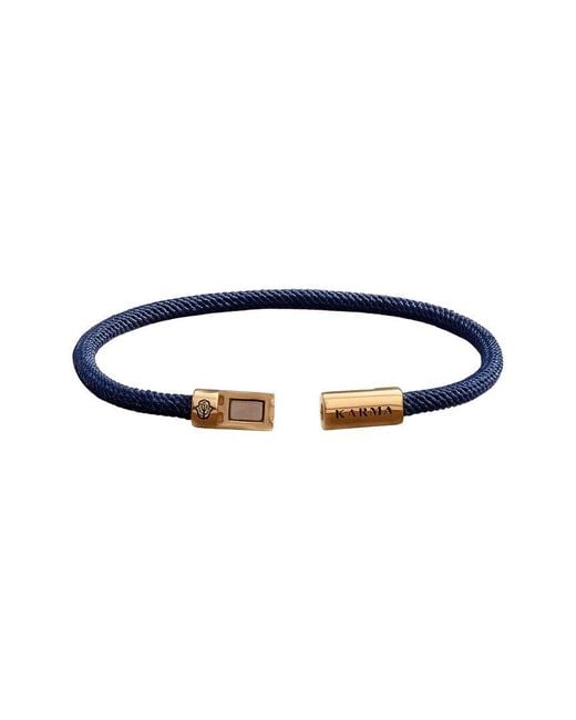 Karma and Luck Blue Plated Magnetic Bracelet