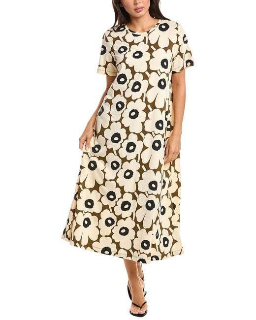 Marimekko White Pisteinen Unikko Shirtdress