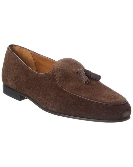 Reiss Brown Harry Belgian Suede Loafer for men