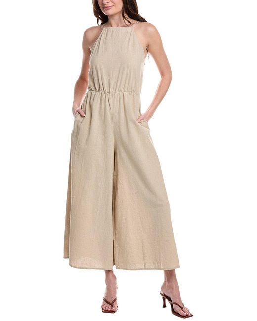 Beachlife Natural Open Back Jumpsuit