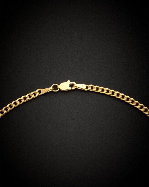 Italian Gold Black 14k Miami Cuban Necklace