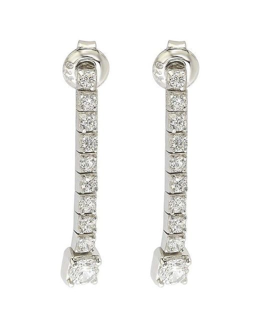 Suzy Levian CZ Jewelry White Suzy Levian Silver Cz Line Earrings