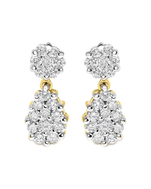 Haus of Brilliance White 14K 1.23 Ct. Tw. Diamond Dangle Earrings