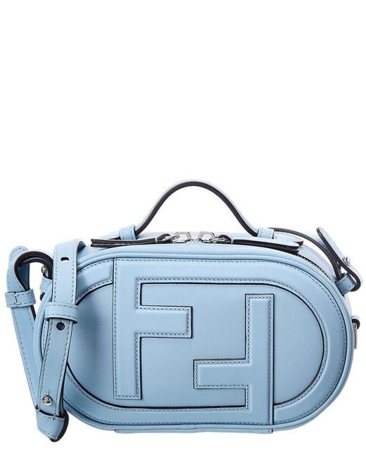 Fendi O'lock Mini Leather Camera Bag in Blue | Lyst Canada