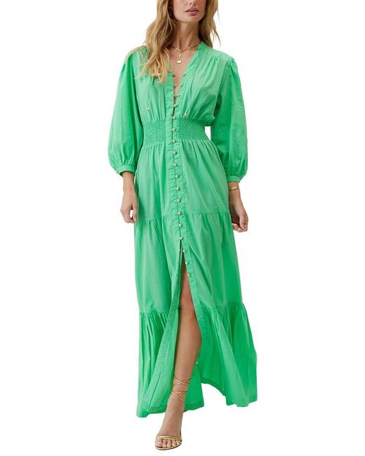 Melissa Odabash Green Abigail Maxi Dress