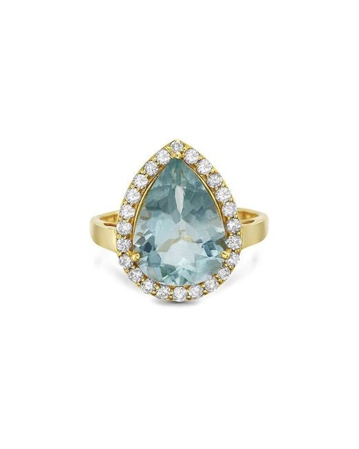 Forever Creations USA Inc. Blue Forever Creations 14k 0.42 Ct. Tw. Diamond Halo Ring