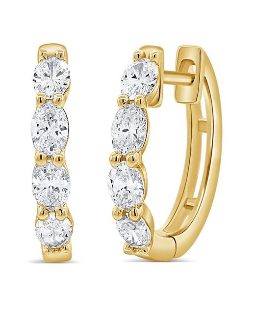 Sabrina Designs Metallic 14k 0.85 Ct. Tw. Diamond Huggie Earrings