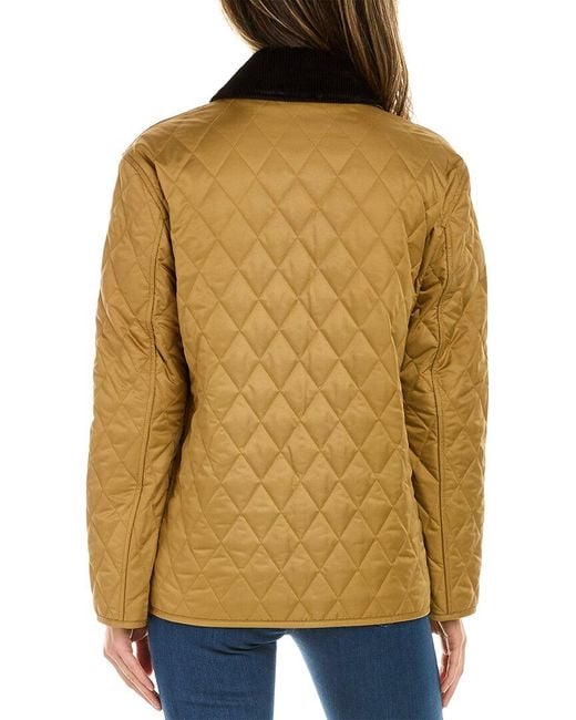 Burberry Brown Diamond Quilted Button-up Jacket