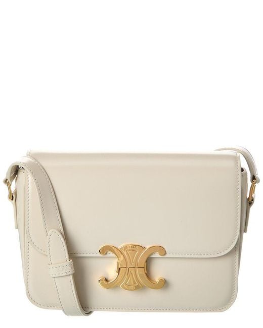 Céline Natural Triomphe Leather Shoulder Bag