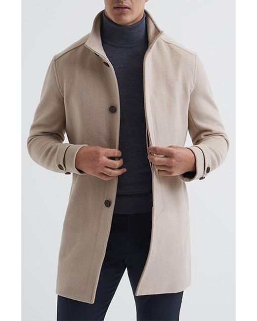Reiss Natural Moat Wool-blend Coat for men