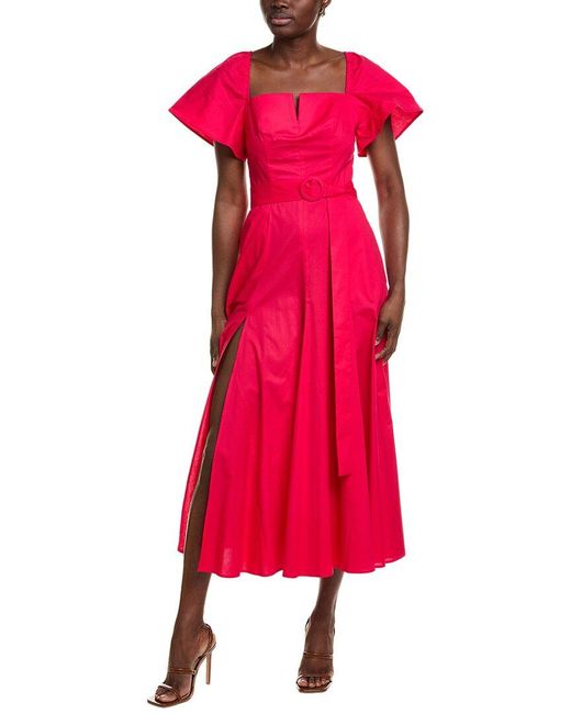 BGL Red Midi Dress